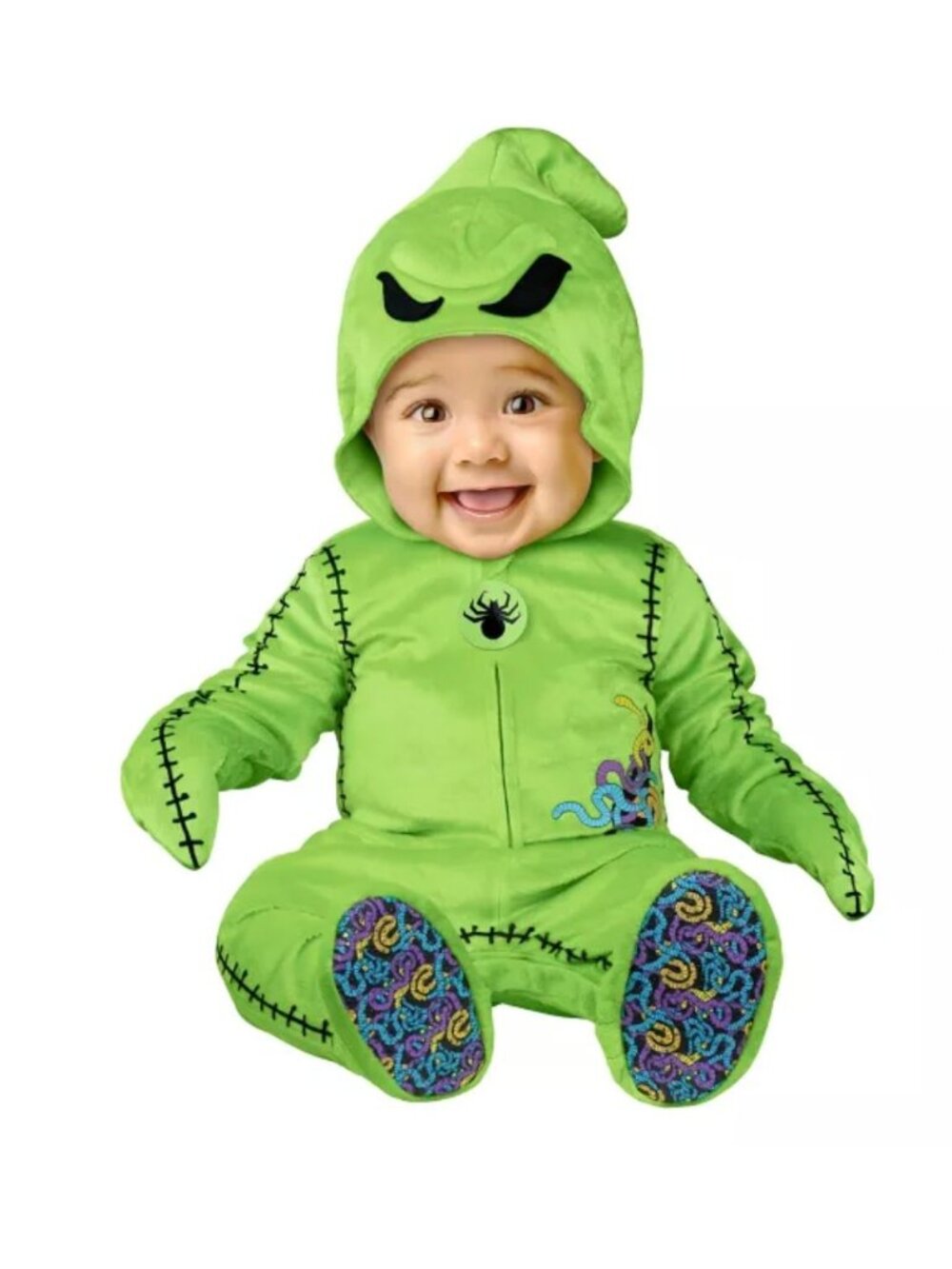 Disney Oogie Boogie Jumpsuit Costume The Nightmare Before Christmas 12-18M - Picture 1 of 10